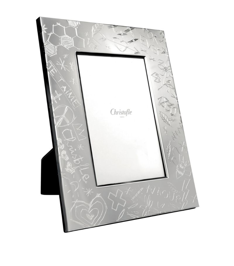 Christofle Christofle Graffiti Silver Plated Photo Frame (4" X 6")