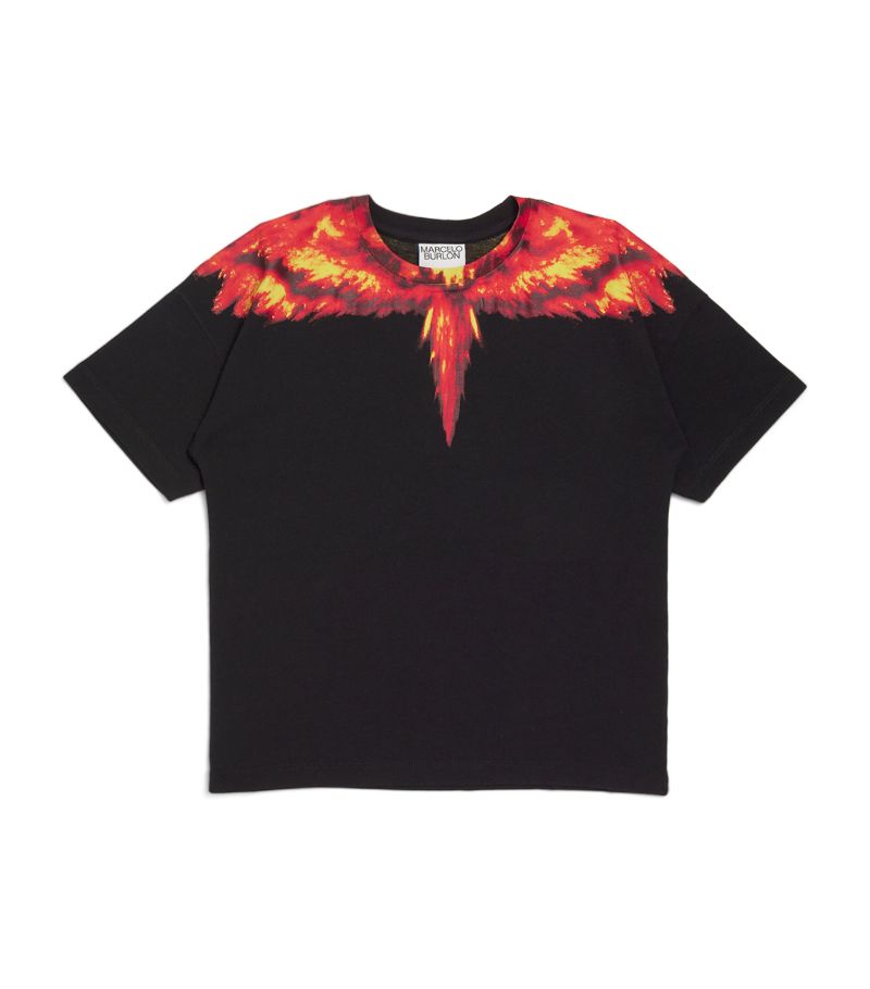  Marcelo Burlon County Of Milan Kids Cotton Colordust Wings T-Shirt (4-12 Years)