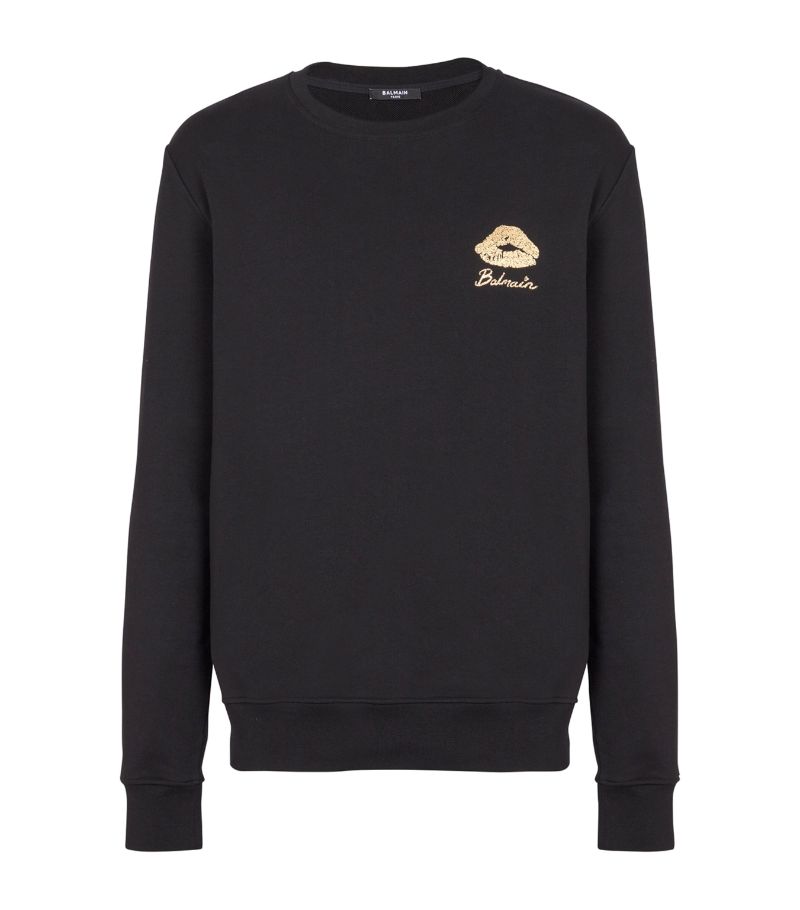 Balmain Balmain Cotton Kiss-Logo Sweatshirt