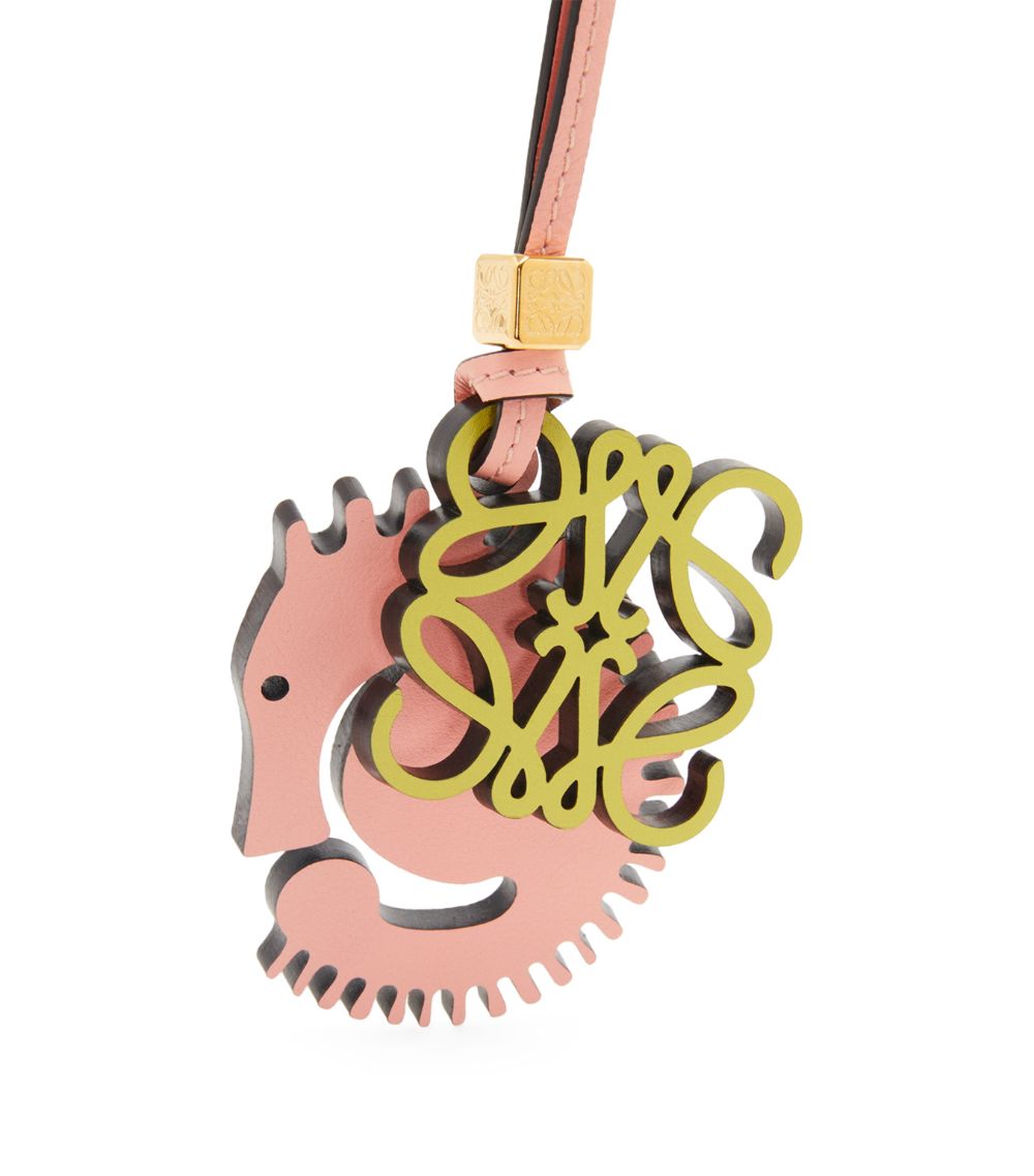 Loewe Loewe X Paula'S Ibiza Leather Seahorse Charm