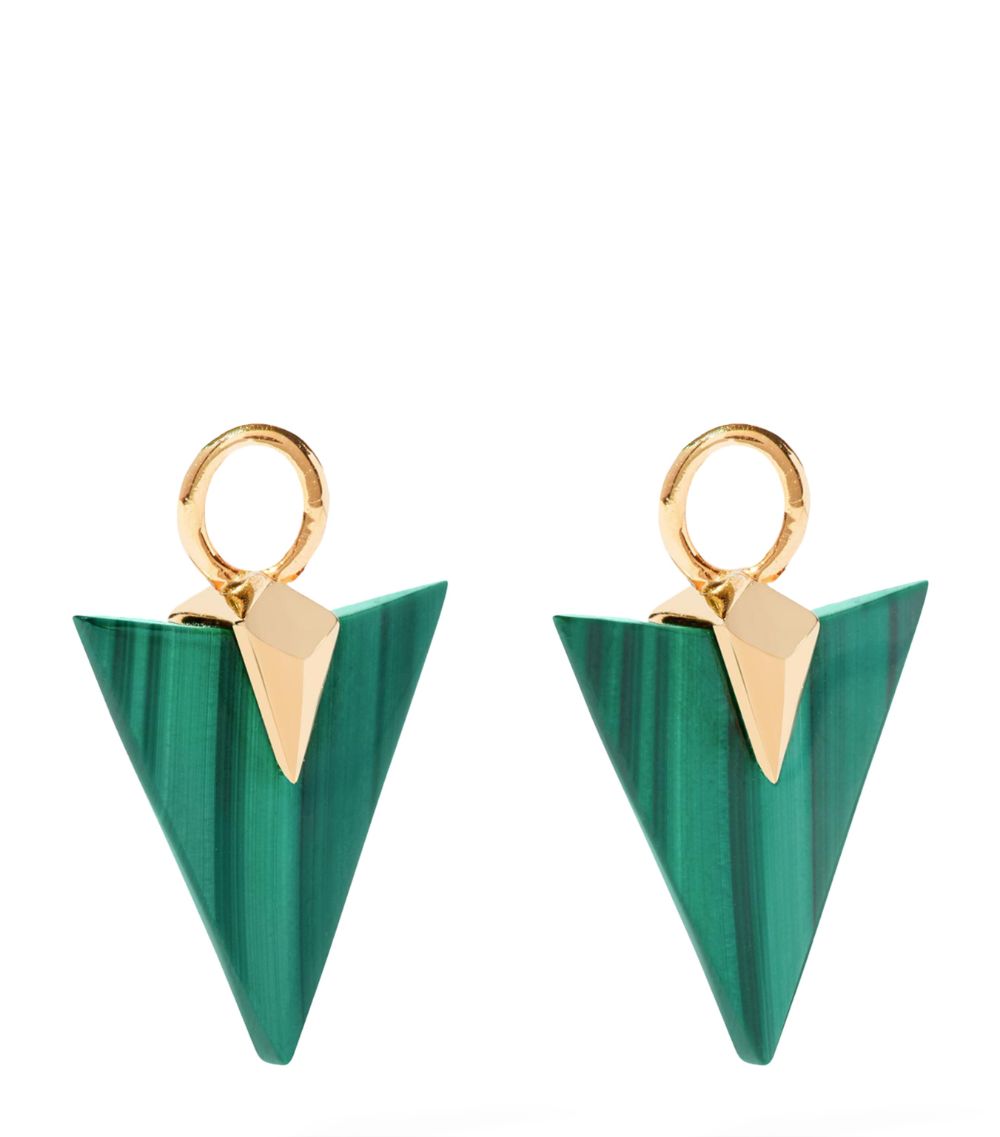 Annoushka Annoushka Yellow Gold And Malachite Flight Arrow Earring Drops