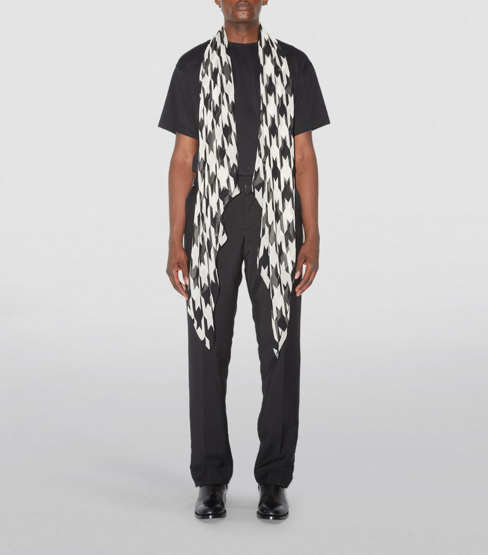 Burberry Burberry Silk Houndstooth Scarf