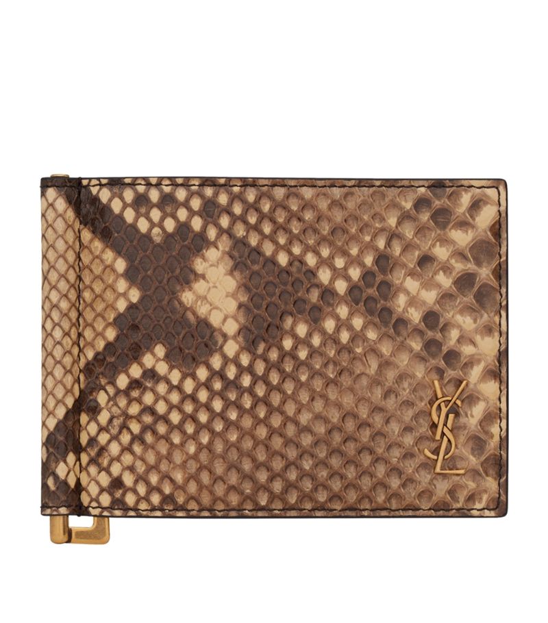 Saint Laurent Saint Laurent Python Money Clip Wallet