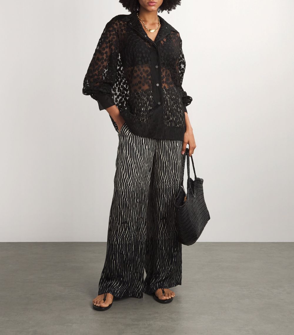  Shan Tulle Embroidered Shirt