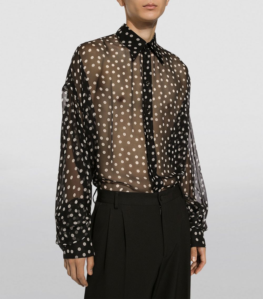 Dolce & Gabbana Dolce & Gabbana Silk Polka-Dot Shirt