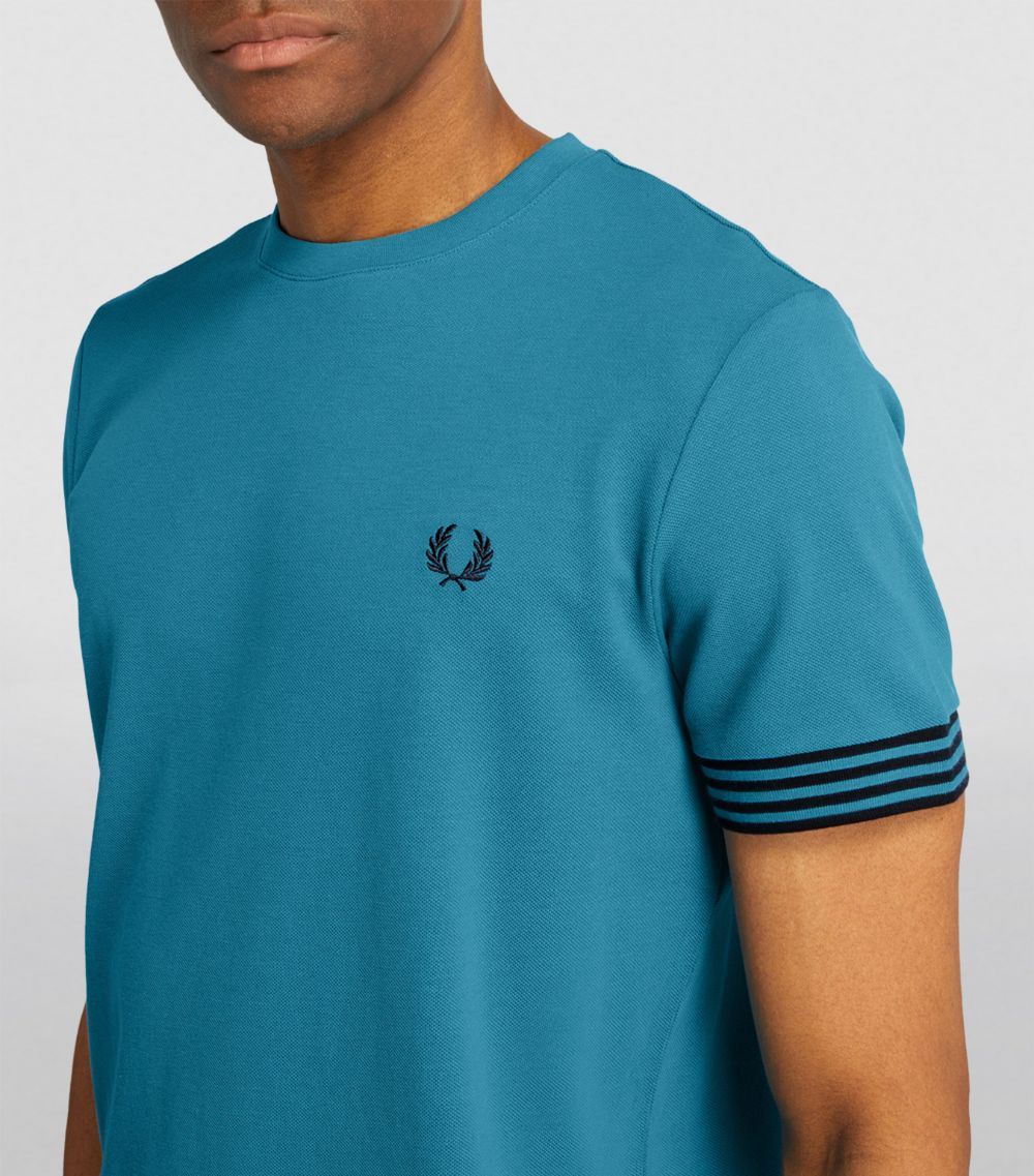 Fred Perry Fred Perry Cotton Striped Cuff T-Shirt