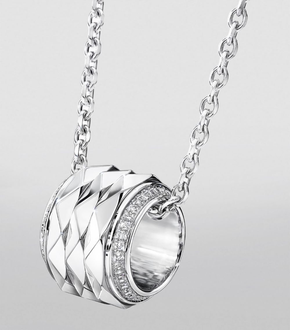 Graff Graff White Gold And Diamond Lg Signature Pendant Necklace