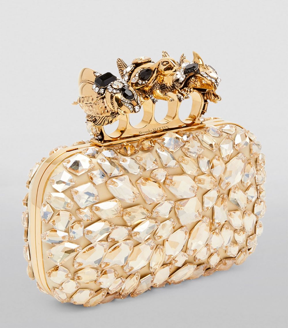 Alexander McQueen Alexander McQueen Crystal-Embellished Bosch Clutch