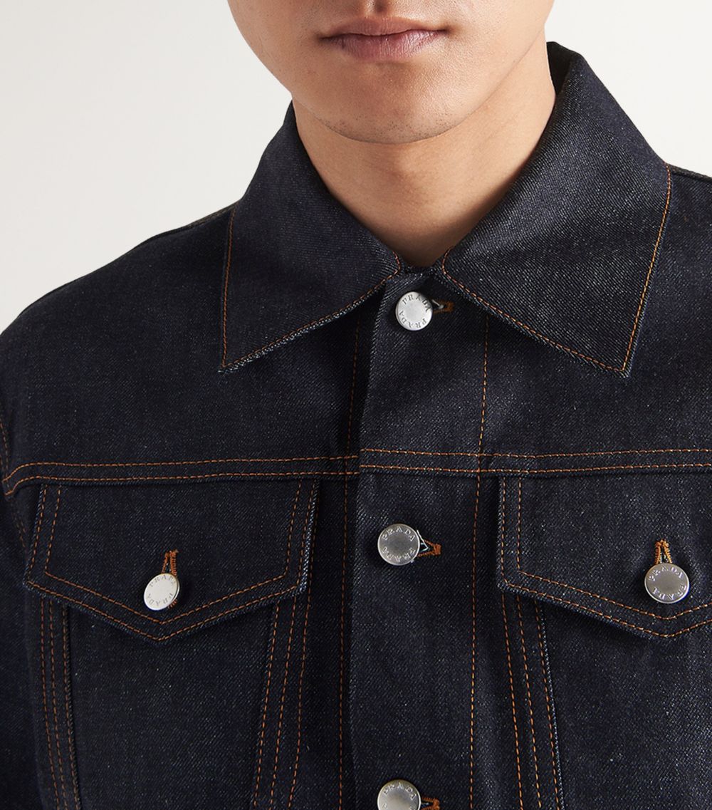 Prada Prada Dark-Wash Denim Blouson Jacket