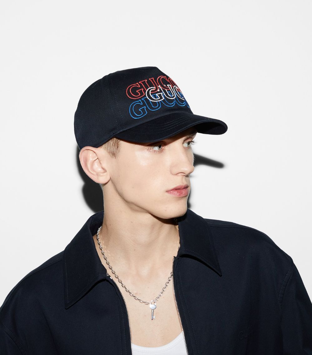 Gucci Gucci Embroidered Logo Baseball Cap