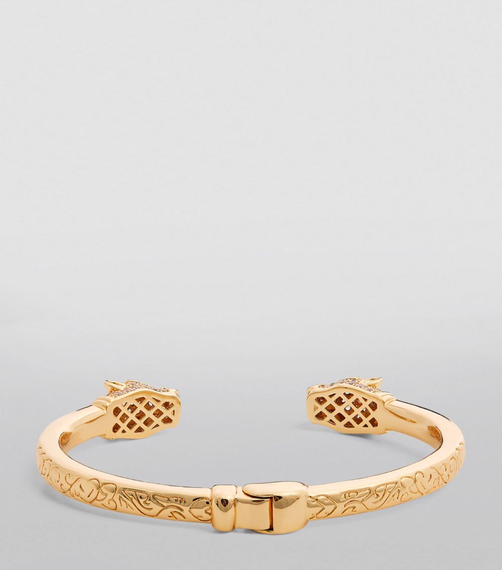 Nialaya Jewelry Nialaya Jewelry Embellished Double Panther Bangle