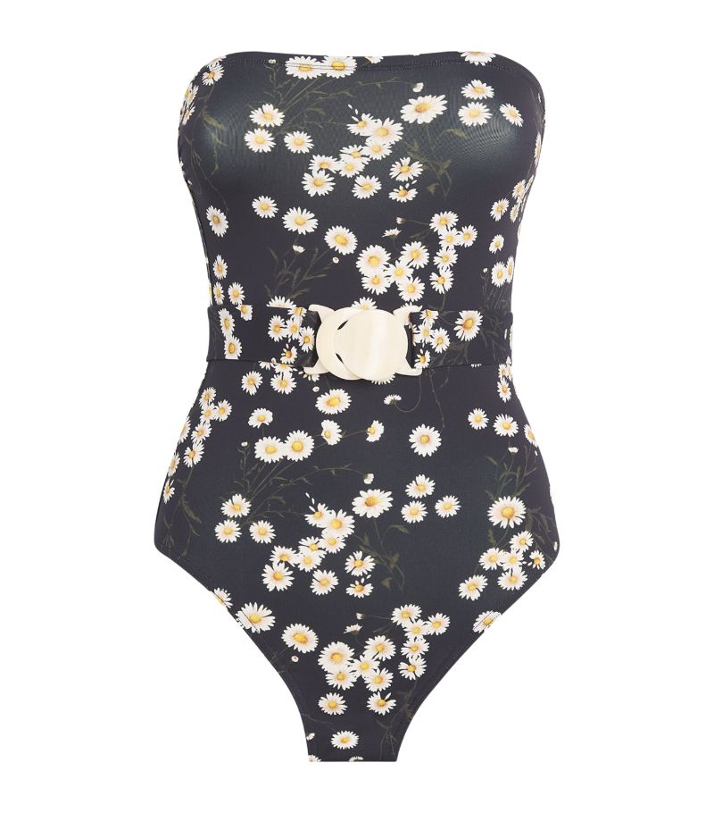 Eres Eres Floral Belted Bandeau Swimsuit