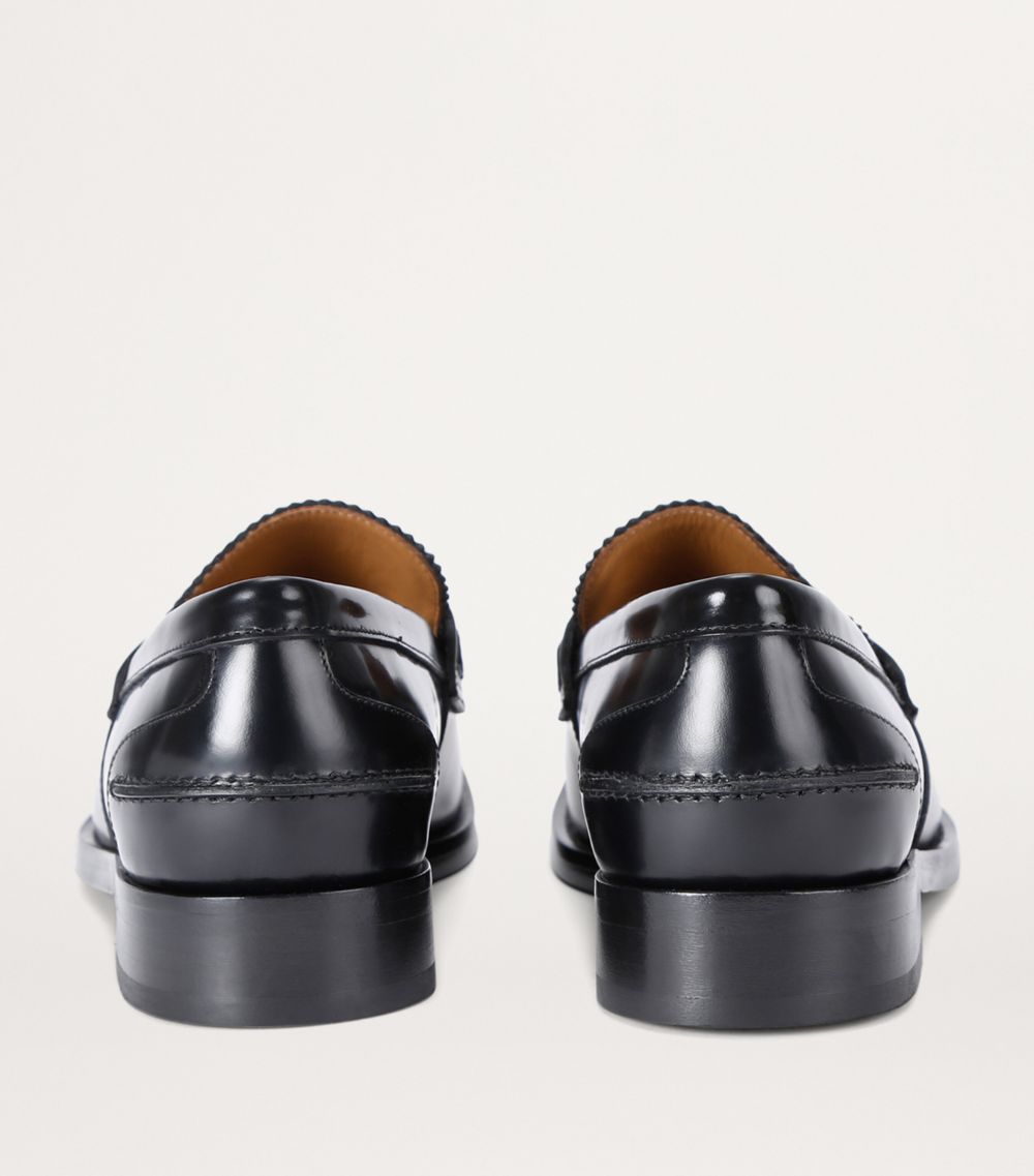 Versace Versace Leather Logo Loafers