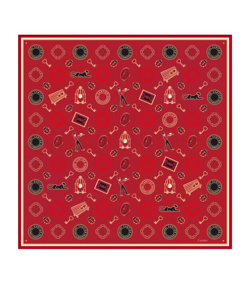 Cartier Cartier Silk Diabolo De Cartier Scarf