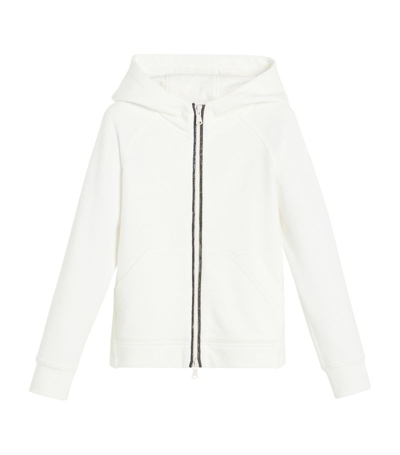 Brunello Cucinelli Kids Brunello Cucinelli Kids Cotton Zip-Up Hoodie