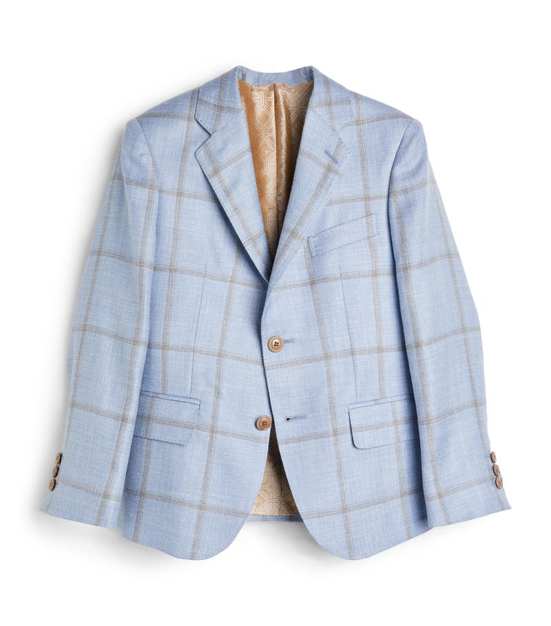 Stefano Ricci Stefano Ricci Kids Wool-Blend Check Blazer (8-16 Years)