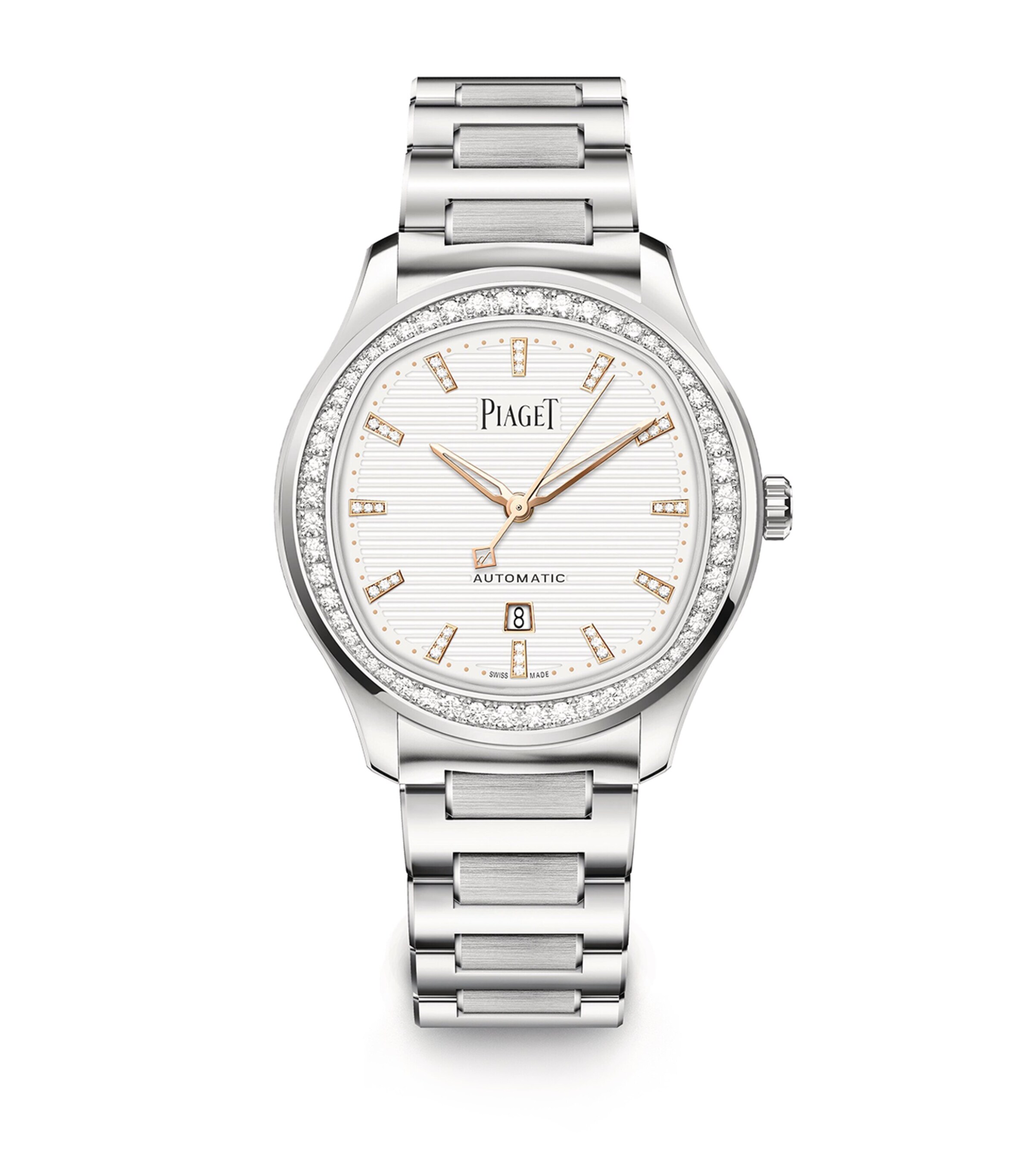 Piaget Piaget Steel and Diamond Polo Date Automatic Watch