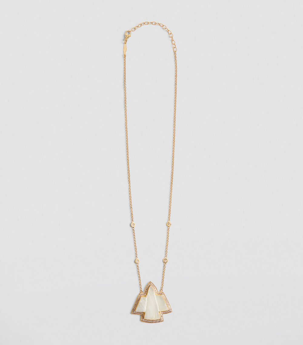Jacquie Aiche Jacquie Aiche Yellow Gold, Diamond And Moonstone Thunderbird Necklace