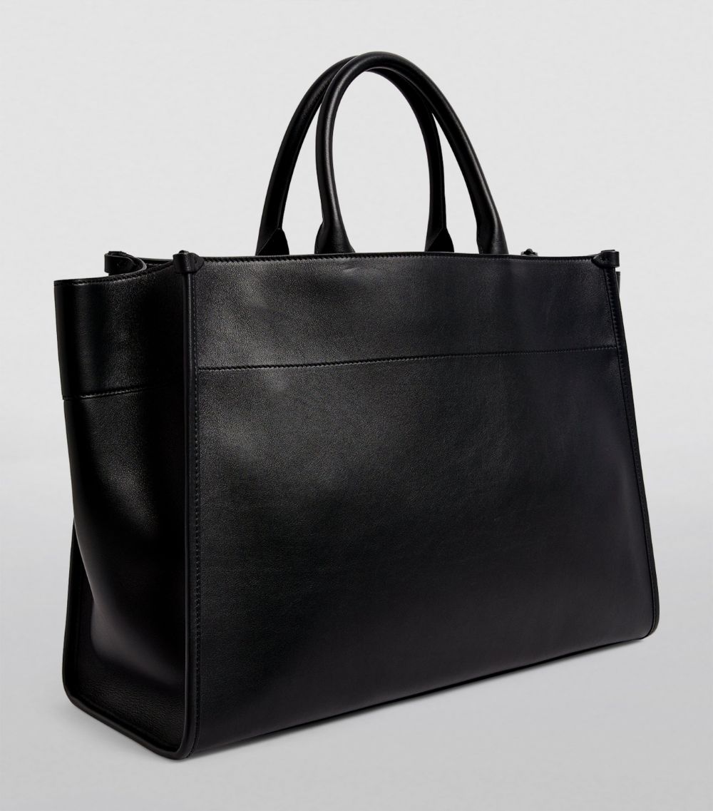 Lanvin Lanvin Leather MM Logo Tote Bag