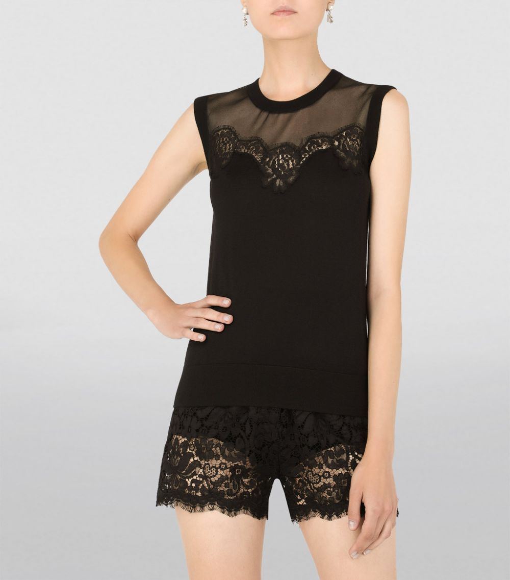 Dolce & Gabbana Dolce & Gabbana Lace-Embroidered Top