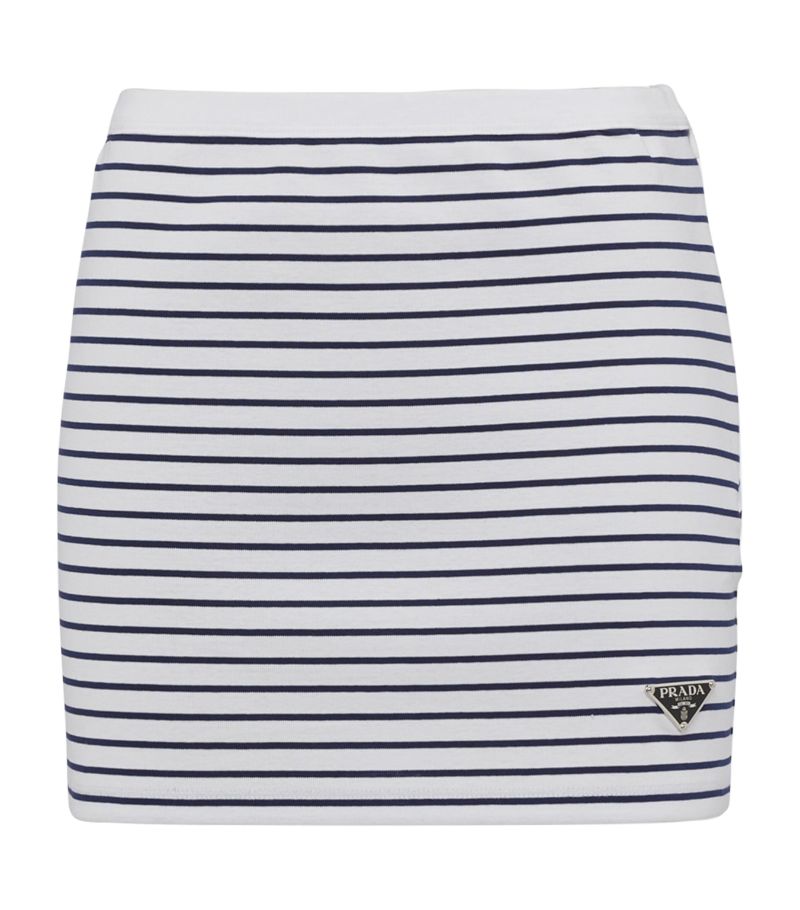 Prada Prada Cotton Striped Mini Skirt