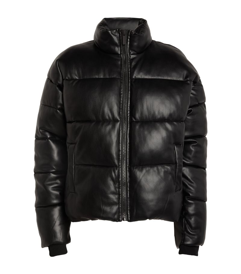 Good American Good American Faux Leather Puffer Jacket