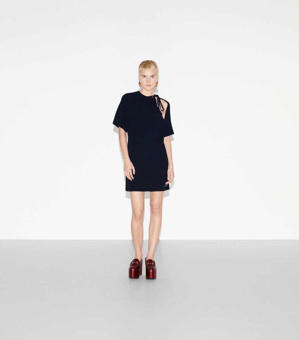 Gucci Gucci Knitted Cut-Out Mini Dress