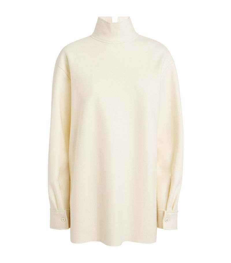 Jil Sander Jil Sander Wool-Blend High-Neck Blouse