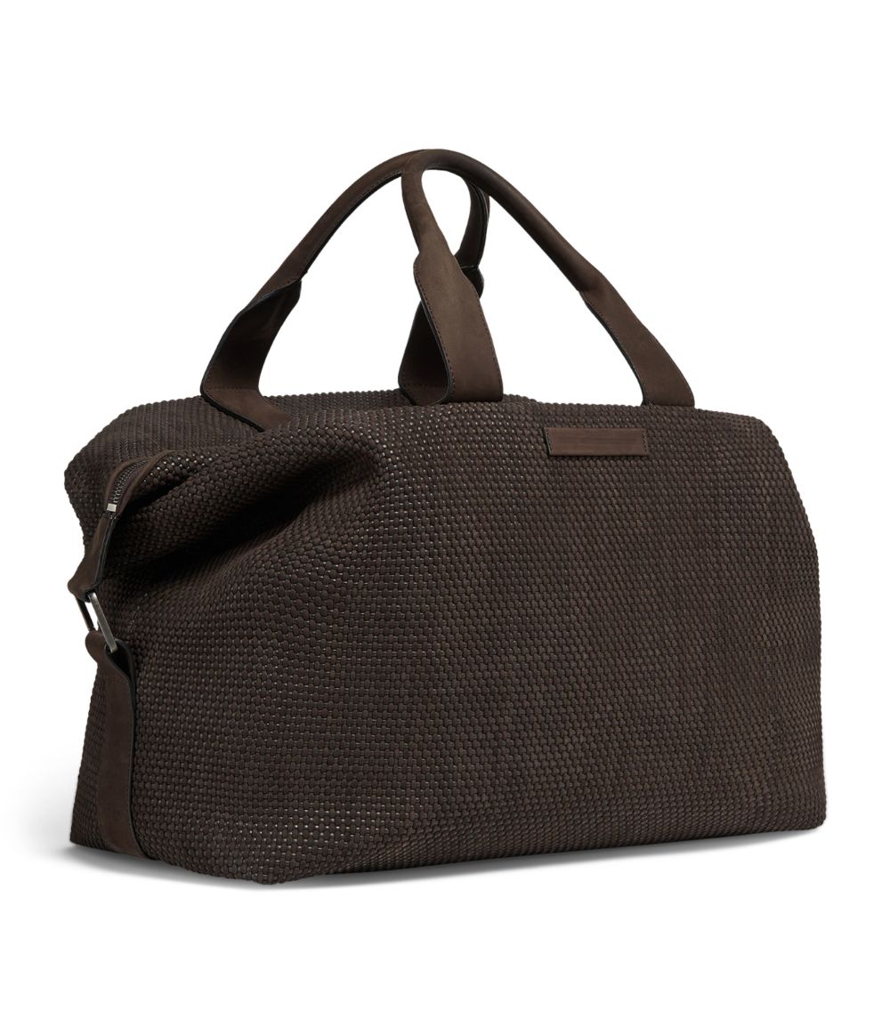 zegna Zegna Nubuck Pelletessuta Holdall