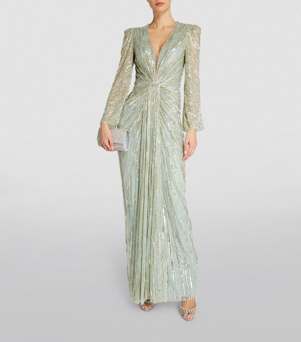 Jenny Packham Jenny Packham Sequin-Embellished Darcy Gown