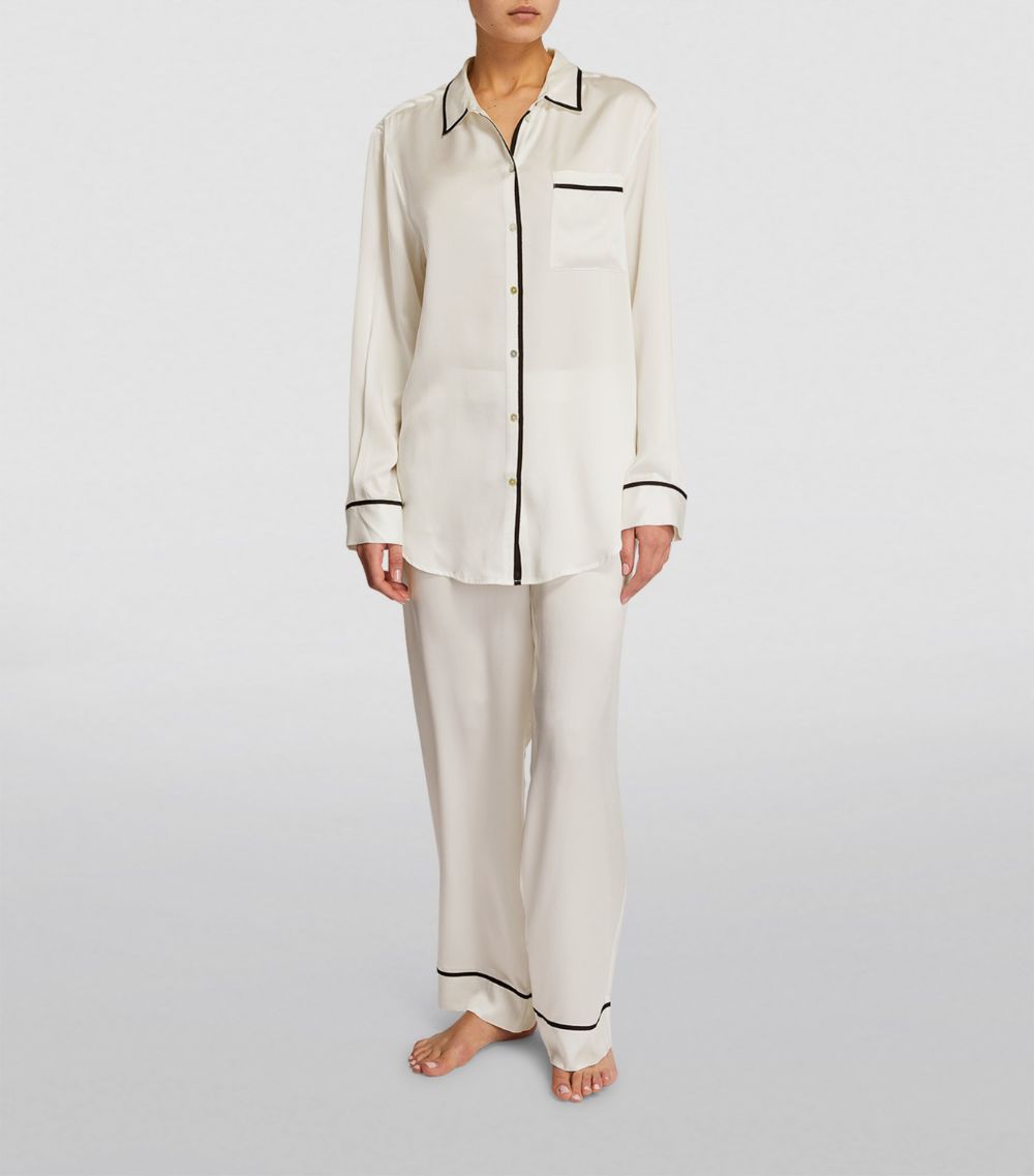 Asceno Asceno Silk Pyjama Shirt