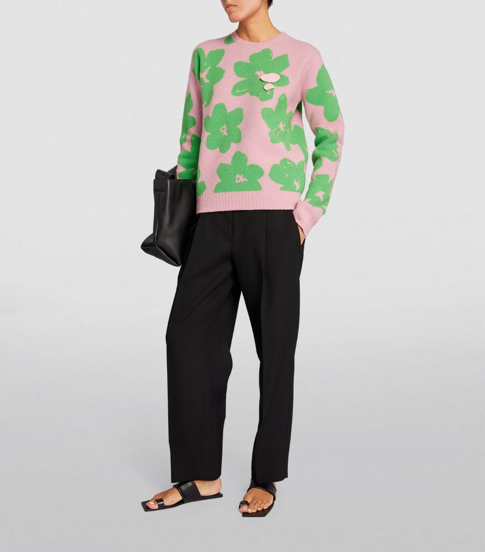 Jil Sander Jil Sander Jacquard Floral Sweater