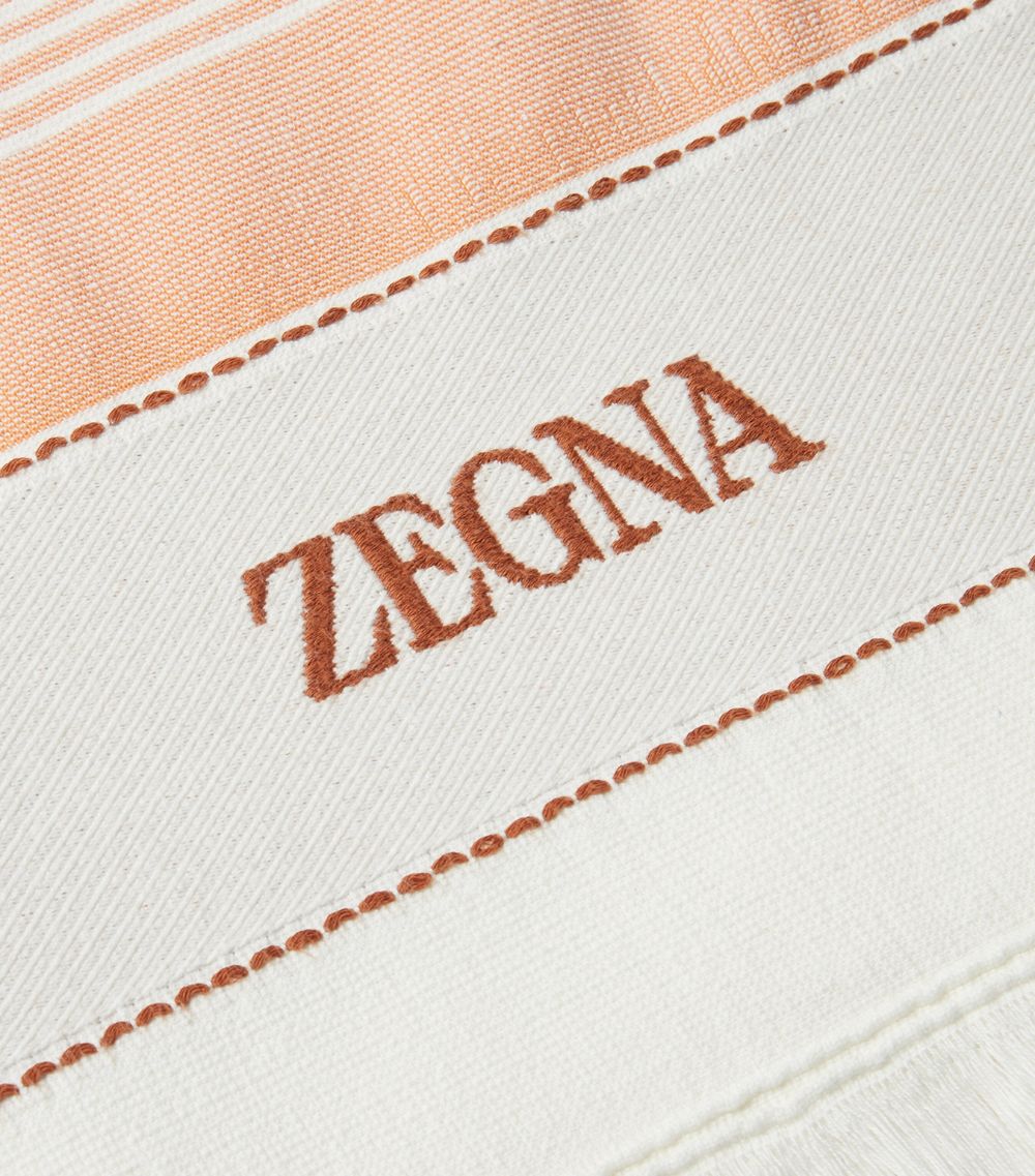 zegna Zegna Striped Beach Towel