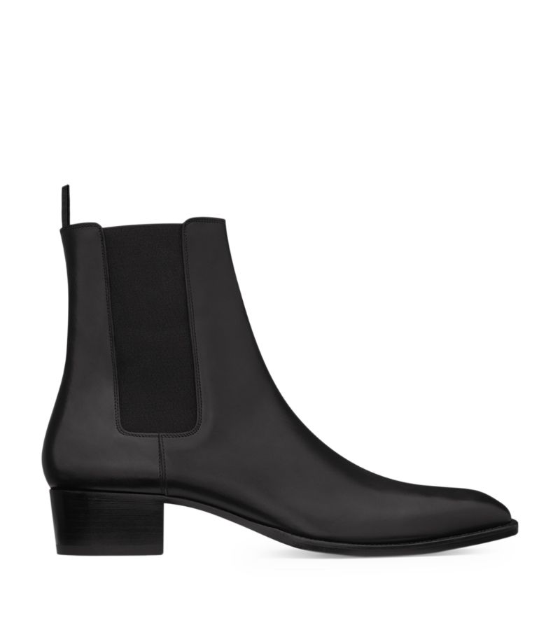 Saint Laurent Saint Laurent Leather Wyatt Chelsea Boots