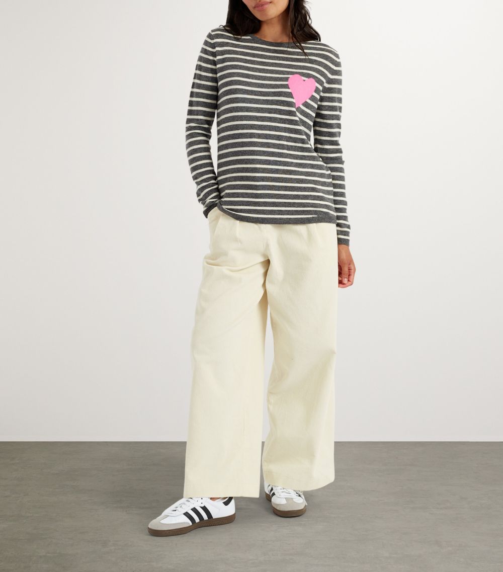 Chinti & Parker Chinti & Parker Wool-Cashmere Breton Heart Sweater