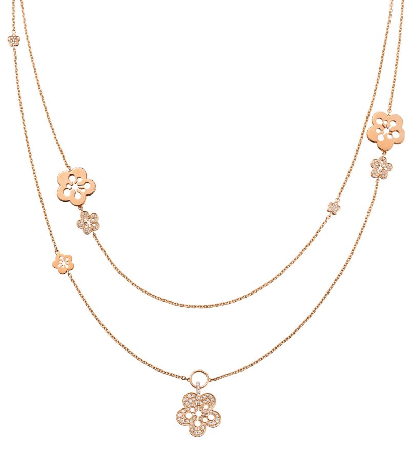 Boodles Boodles Rose Gold And Diamond Blossom Classic Long Necklace