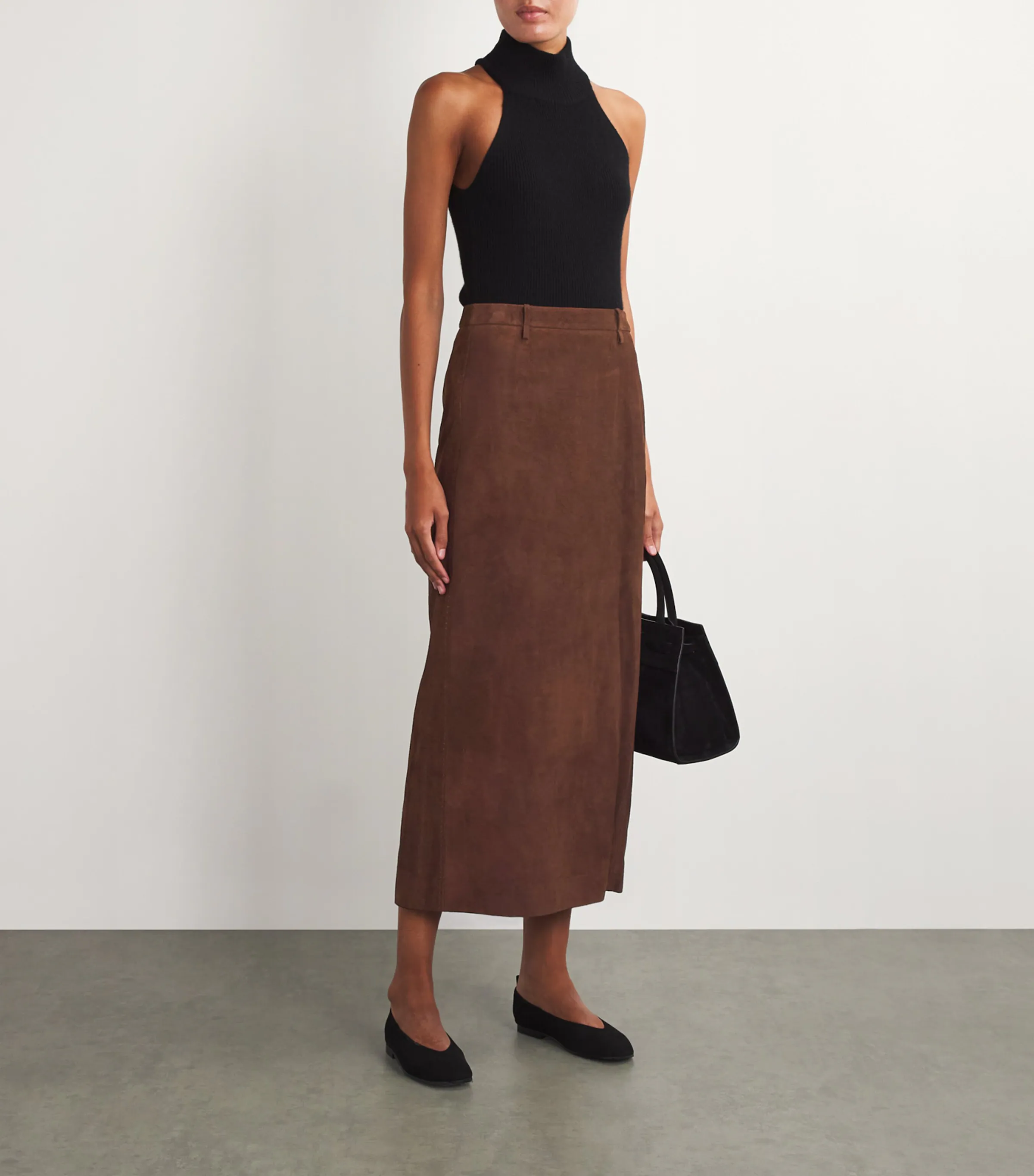 Le 17 Septembre Le 17 Septembre Suede Pencil Skirt