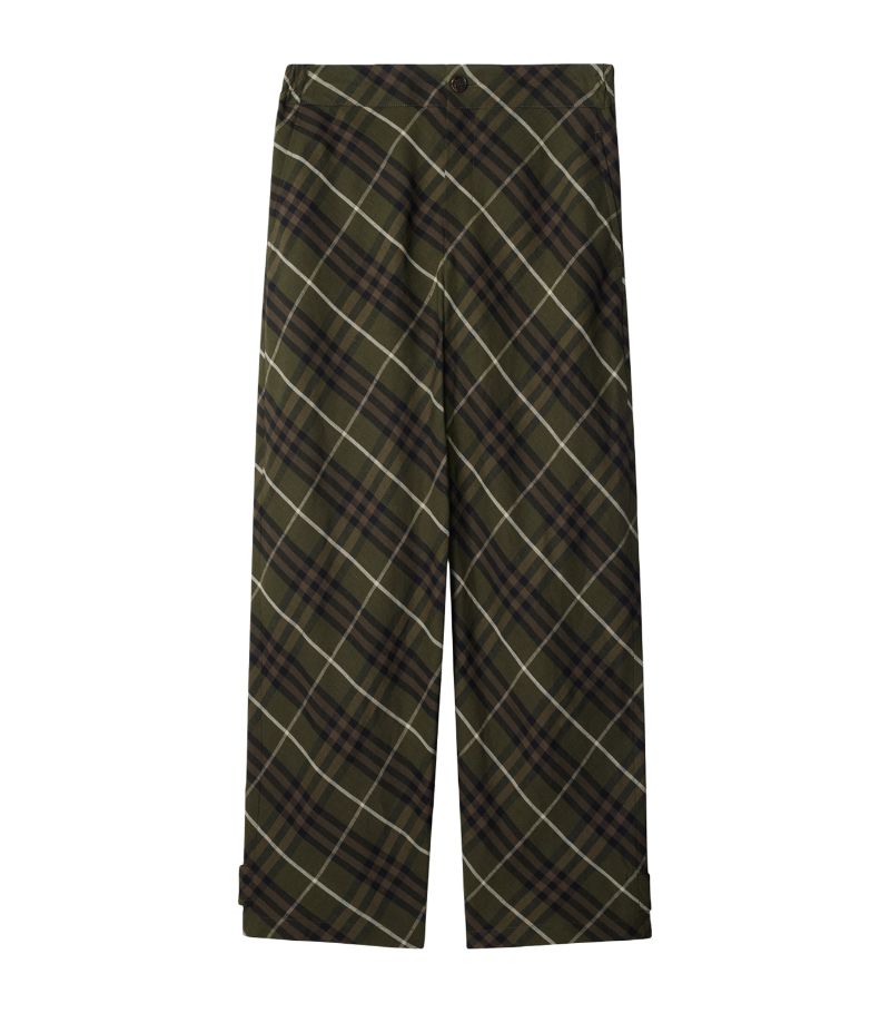 Burberry Burberry Linen Check Tailored Trousers