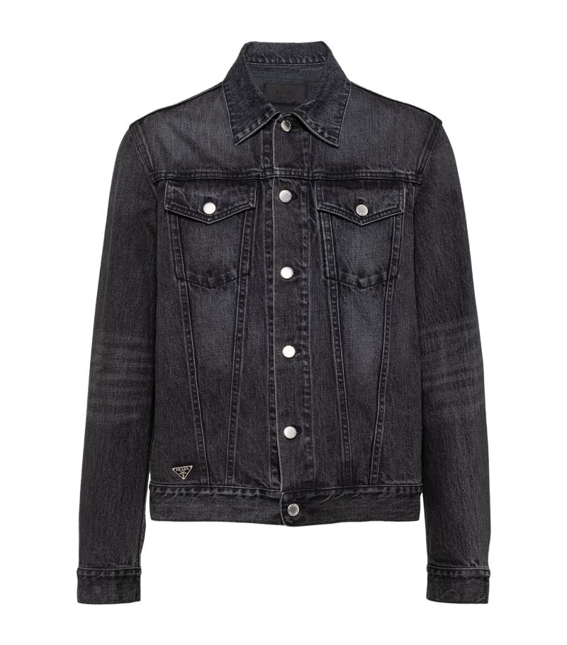 Prada Prada Logo-Plaque Denim Jacket