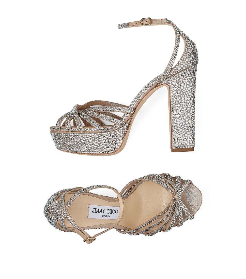 Jimmy Choo Jimmy Choo Isra 120 Embellished Leather Sandals