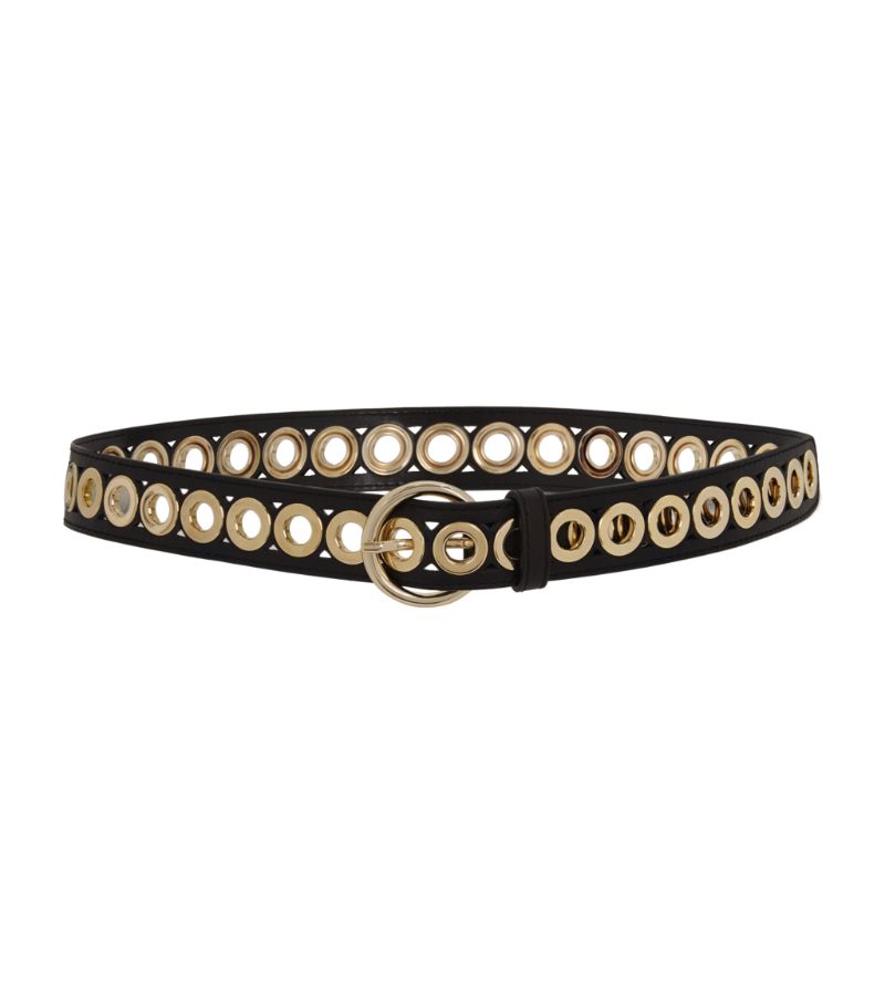  Sandro Leather Loop-Embellished Belt