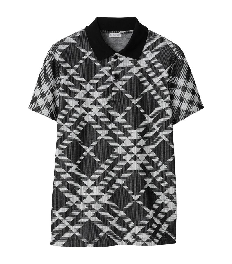 Burberry Burberry Cotton-Blend Check Polo Shirt