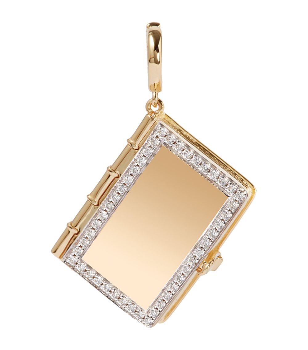 Annoushka Annoushka Yellow Gold And Diamond Mythology Book Locket Charm