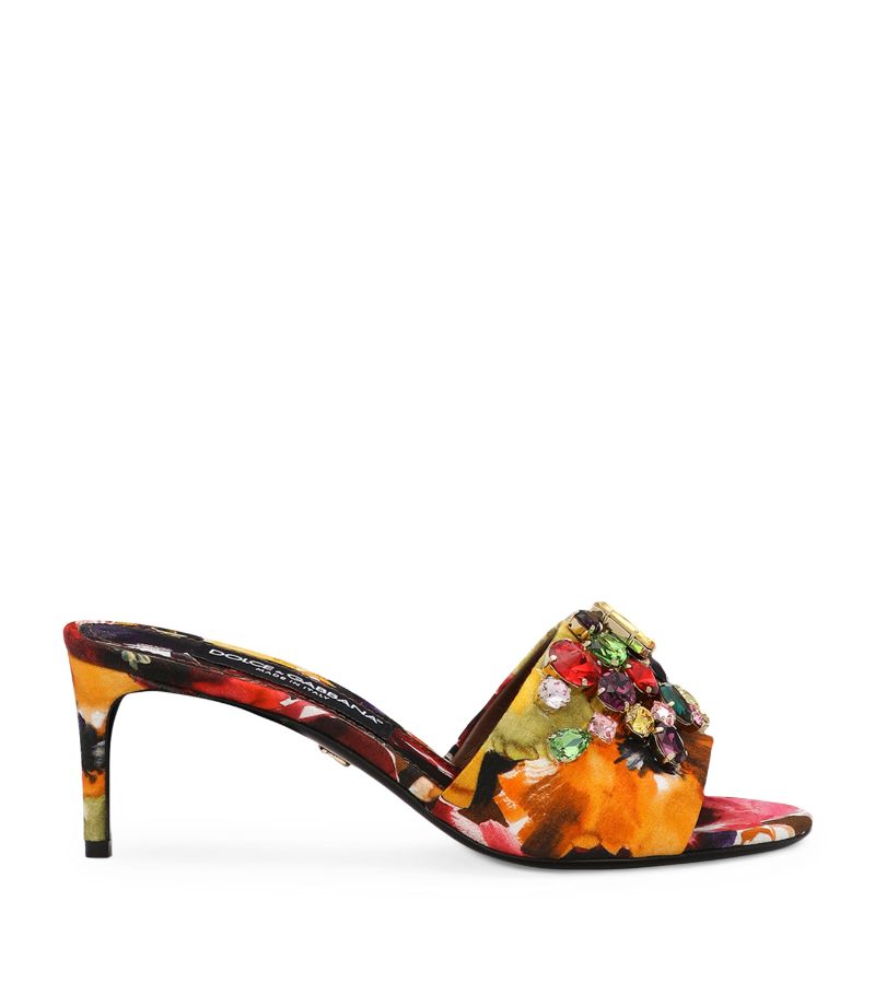 Dolce & Gabbana Dolce & Gabbana Floral Embellished Heeled Mules