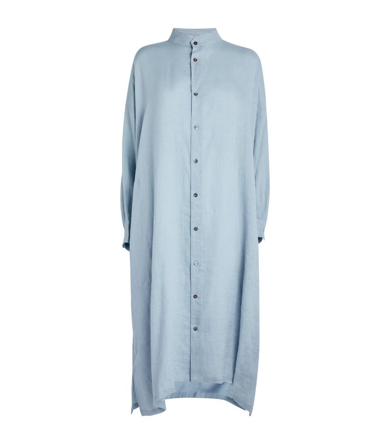 Eskandar Eskandar A-Line Collarless Shirt Dress