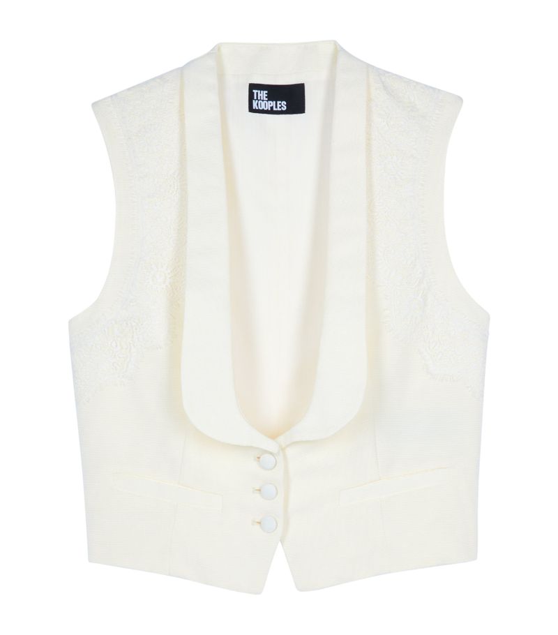 The Kooples The Kooples Cotton-Blend Fitted Waistcoat