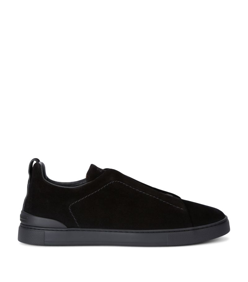 zegna Zegna Suede Triple Stitch Sneakers