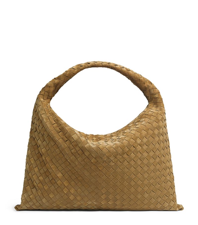 Bottega Veneta Bottega Veneta Large Suede Hop Shoulder Bag