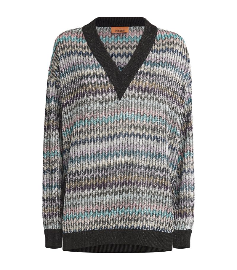 Missoni Missoni Chevron Sequinned Sweater