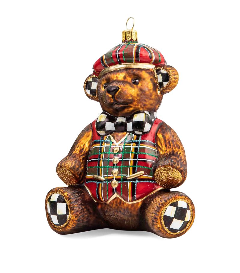 Mackenzie-Childs MacKenzie-Childs Glass Tartastic Bear Tree Decoration